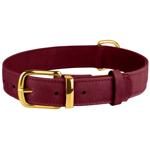 Barksi BronzeDog Crazy шкіряний нашийник для собак XXS - бордовий