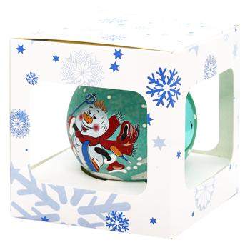 Multi-Colored Glass Christmas Tree Ball 1pc 85mm in Assortment - buy, prices for Za Raz - photo 2