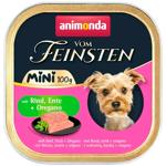 Вологий корм для собак Animonda Vom Feinsten Adult Mini 100 г - яловичина, качка та орегано