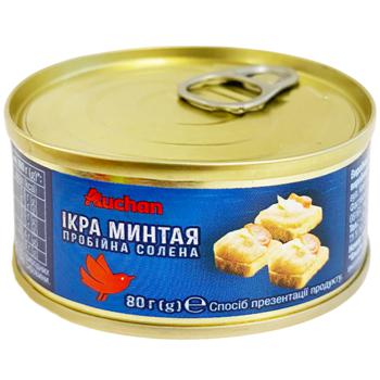 Ікра минтая Ашан пробійна солена 80г - купити, ціни на Auchan - фото 1