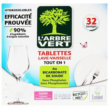 L'Arbre Vert All in 1 Dishwasher Tablets 32pcs