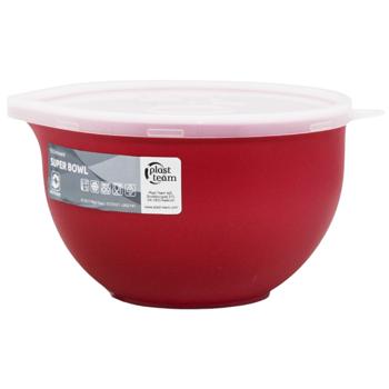 Миска для миксера Plast Team с крышкой 0,5л в ассортименте - купить, цены на Auchan - фото 2