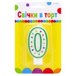 Свічка для торту Party Favors Цифра 0