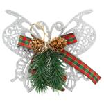 Stolyar Butterfly with Silver Decor Decoration 15x15cm