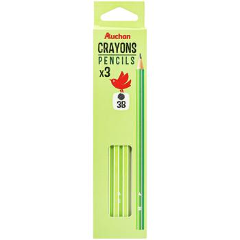 Auchan Graphite Pencil 3B 3pcs - buy, prices for Auchan - photo 1