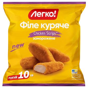 Legko! Chicken Strips Frozen Chicken Fillet 400g - buy, prices for - photo 1