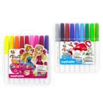 Фломастеры с мягкой кистью 18 цветов