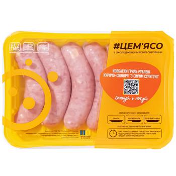 Колбаски-гриль #ЦЕМ'ЯСО курино-свиные рубленые с сыром сулугуни охлажденные 500г - купить, цены на METRO - фото 1