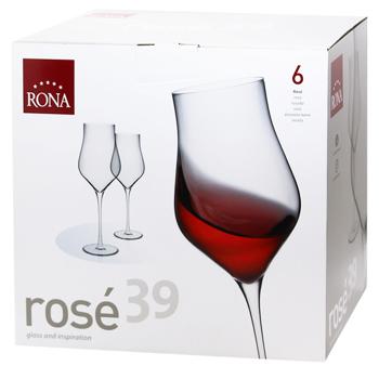 Набор бокалов Rona Rose для вина 6шт 390мл - купить, цены на - фото 2