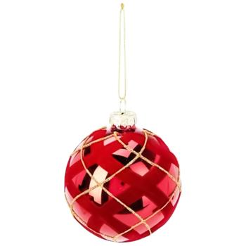 Шар елочный Koopman 8см красный в ассортименте - купить, цены на - фото 2
