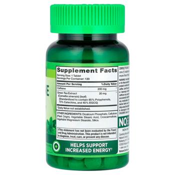 Кофеин плюс экстракт зеленого чая, Caffeine Plus Green Tea Extract, Nature's Truth, 220 мг, 120 табл - купить, цены на Biotus - фото 2