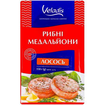 Медальоны Veladis из мяса лосося замороженные 150г - купить, цены на КОСМОС - фото 1