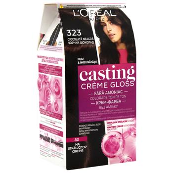 Краска для волос L'oreal Paris Casting Creme Gloss 323 Черный шоколад без аммиака - купить, цены на MasterZoo - фото 2