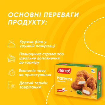 Legko! Frozen Chicken Nuggets 300g - buy, prices for Tavria V - photo 7