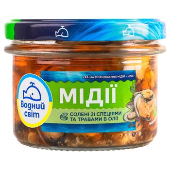 Мясо мидий Водный Світ в масле с травами 170г - купить, цены на - фото 2