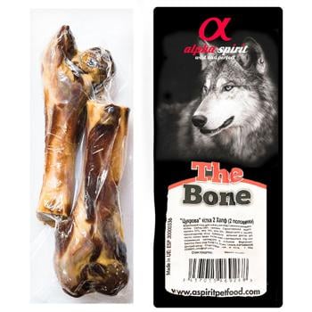 Alpha Spirit Two Half Bone Dog Snack with Pork