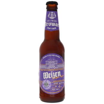 TM Volynskyi Brovar Weizen Unfiltered Light Wheat  Beer 4.9% 0.35l - buy, prices for Epicentr FOOD - photo 1