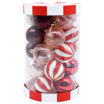 Actuel Set of Christmas Tree Balls 6cm 25pcs
