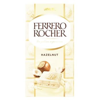 Шоколад белый Ferrero Rocher Hazelnut 90г - купить, цены на МегаМаркет - фото 1