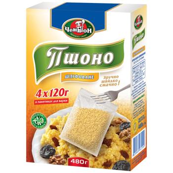 Крупа фас. ЧЕМПІОН Пшоно / 4*120г - купити, ціни на Торба - фото 1