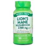 Левова грива з біоперином, Super Lion's Mane Mushroom plus Bioperine, Nature's Truth, 2100 мг 50 кап