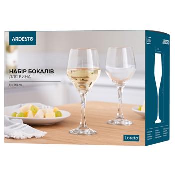 Ardesto Loreto Wine Glass Set 6pcs 260ml - buy, prices for ULTRAMARKET - photo 2