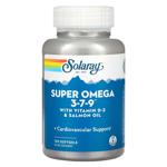 Рыбий жир и витамин Д3 Solaray Super Omega 3-7-9 120 гелевых капсул