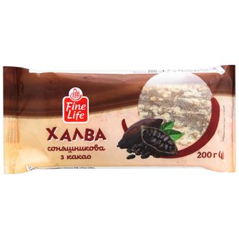 Халва Fine Life соняшникова з какао 200г
