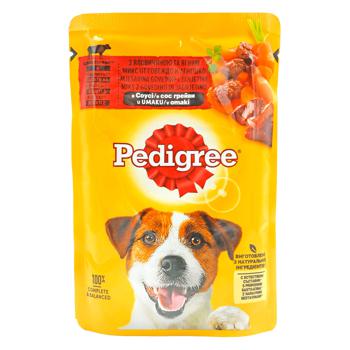 Корм Pedigree С говядиной и кроликом в соусе для взрослых собак 100г - купить, цены на NOVUS - фото 1