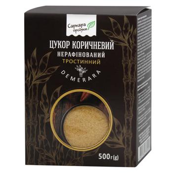Цукор коричневий Саркара Продукт Demerara нерафінований тростинний 500г - купити, ціни на КОСМОС - фото 1