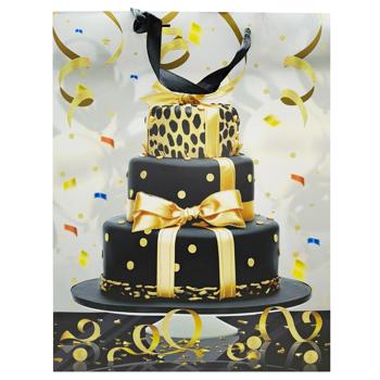 Пакет подарунковий паперовий 30*39*12см 052L-5985 - купити, ціни на КОСМОС - фото 2