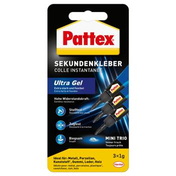 Гель Pattex Мини Трио 3х1г - купить, цены на КОСМОС - фото 1