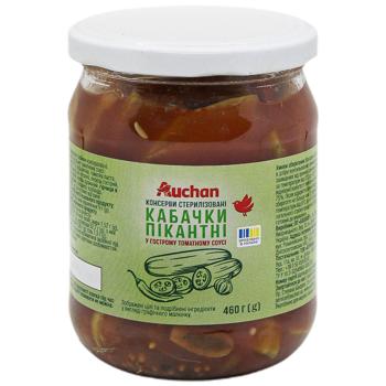 Auchan Marinated Squash in Tomato Sauce Appetizer 460g - buy, prices for - photo 1