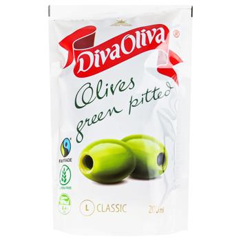 Diva Oliva Pitted Green Olives  200ml - buy, prices for Ideal - photo 1
