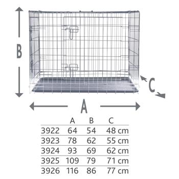 Клітка Trixie 78 x 62 x 55 см (метал) - купити, ціни на MasterZoo - фото 5