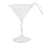 Підвіска ялинкова Келих 9*6,5 см срібні блискітки арт. WH41702 9245 И877