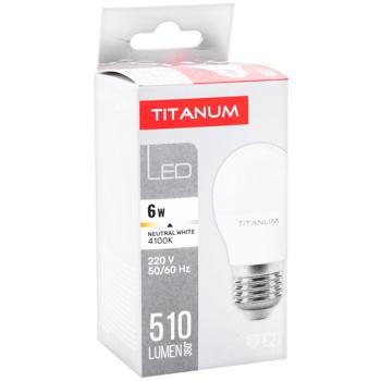 Лампа светодиодная Titanium G45 6W E27 4100K - купить, цены на КОСМОС - фото 2