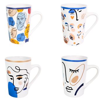 Чашка Vittora Стильные портреты 385мл в ассортименте