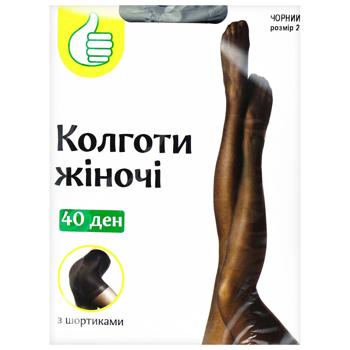 Auchan Black Women's Tights 40den size 2