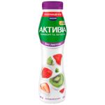 Бифидойогурт Активіа Клубника-киви с бифидобактериями Actiregularis безлактозный 0,5% 260г