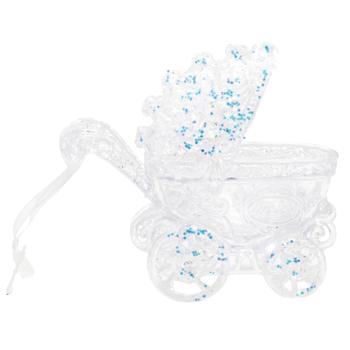 Підвіска ялинкова Візочок дитячий 11*11см срібні блискітки - купити, ціни на Таврія В - фото 3