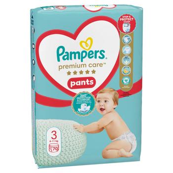 Підгузки-трусики Pampers Premium Care Midi 3 6-11кг 70шт - купити, ціни на ULTRAMARKET - фото 3