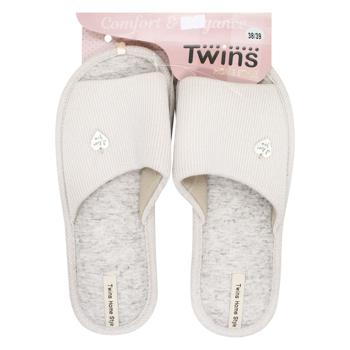 Тапочки Twins HS домашние женские серые 38-39р - купить, цены на - фото 1