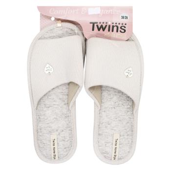 Twins HS Home Women's Gray Slippers 38-39s - buy, prices for Vostorg - photo 1