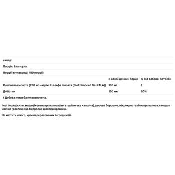 Doctor's Best R-Lipoic Acid with BioEnhanced Na-RALA 100mg 180 capsules - buy, prices for Biotus - photo 3