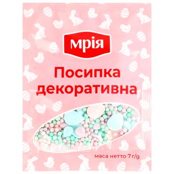 Посыпка декоративная Мрія сахарная 7г в ассортименте - купить, цены на Grono - фото 1