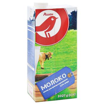 Молоко Auchan ультрапастеризованное 2,5% 1027г - купить, цены на Auchan - фото 3
