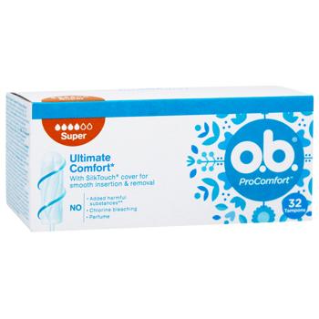 O.B.® Pro Comfort Super Tampons 32pcs - buy, prices for COSMOS - photo 2