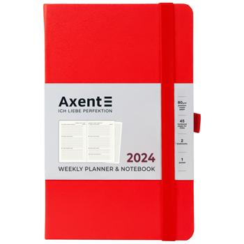 Axent 2024 Partner Strong А5 Red Weekly Planner & Notebook - buy, prices for Auchan - photo 1