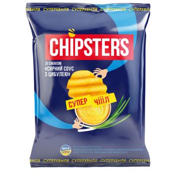 Чипси картопляні Chipster's зі смаком Сирний соус з цибулею хвилясті 95г - купити, ціни на ЕКО Маркет - фото 1